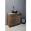 Oud Eikenhouten Badkamermeubel L90xD40xH85 cm