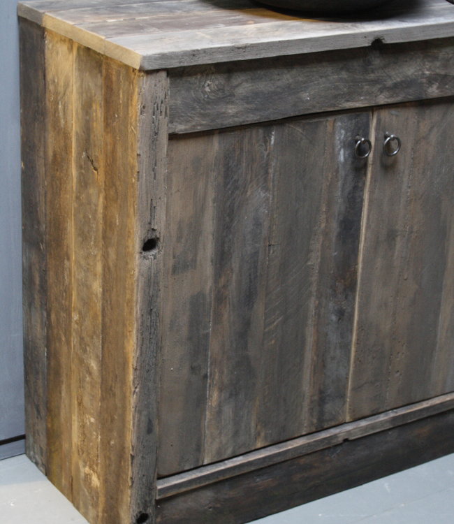 Rene Houtman Oud Eikenhouten Badkamermeubel L90xD40xH85 cm