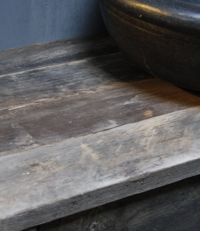 Rene Houtman Oud Eikenhouten Badkamermeubel L90xD40xH85 cm