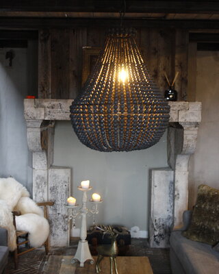 Rene Houtman Hanneke Kralen Hanglamp | Zwart | H65 cm
