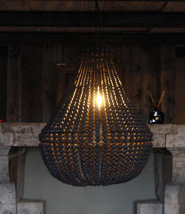 Rene Houtman Hanneke Kralen Hanglamp | Zwart | H65 cm