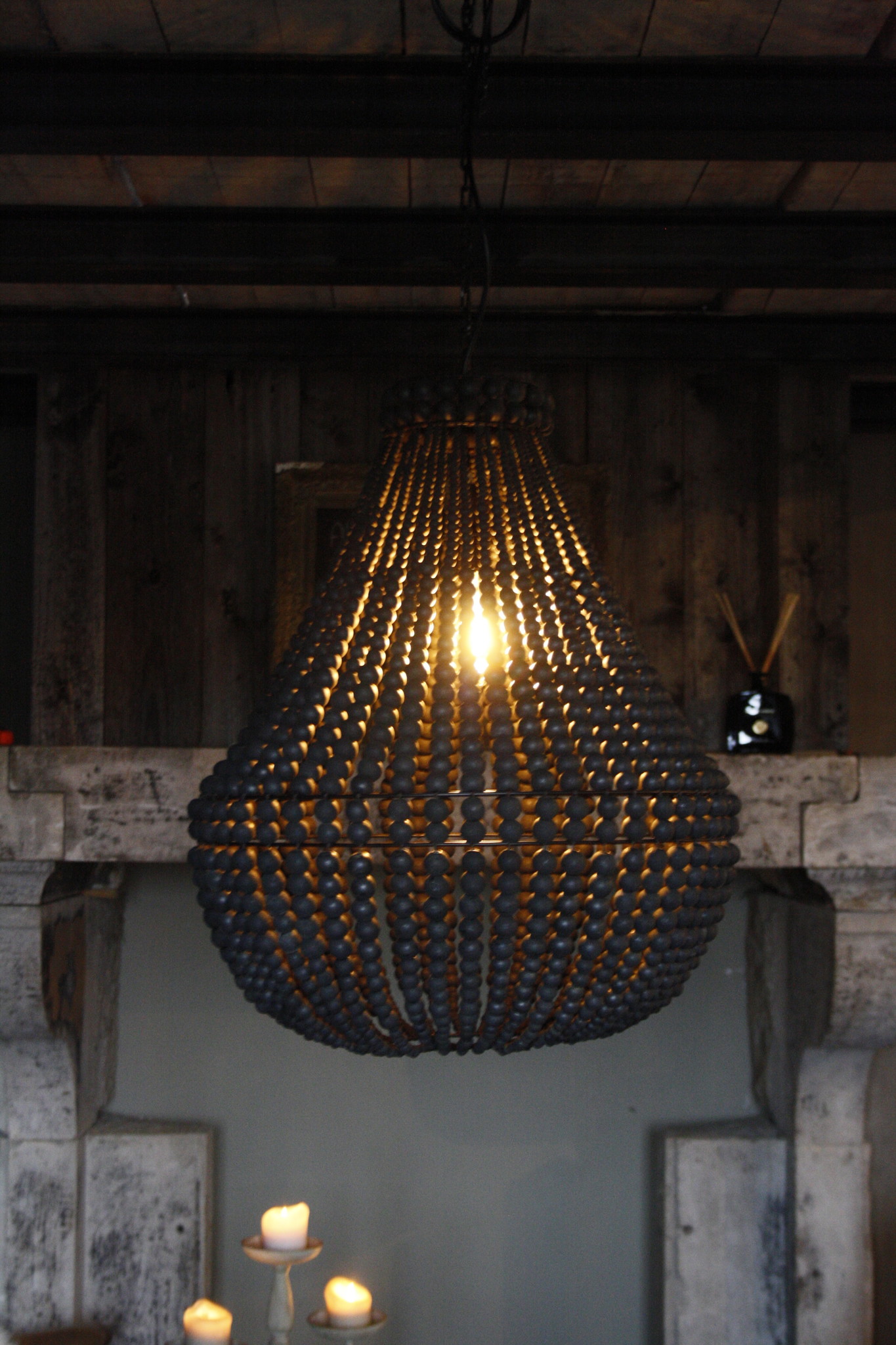 Rene Houtman Hanneke Kralen Hanglamp | Zwart | H65 cm