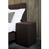 Hocker Kubus Stof 42x42x60 - Bruin