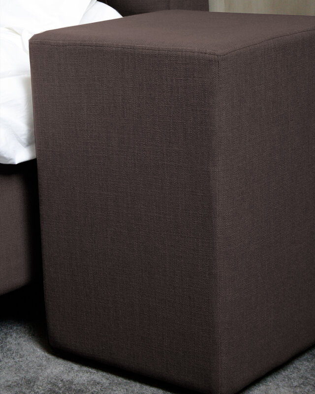Rene Houtman Hocker Kubus Stof 42x42x60 - Bruin