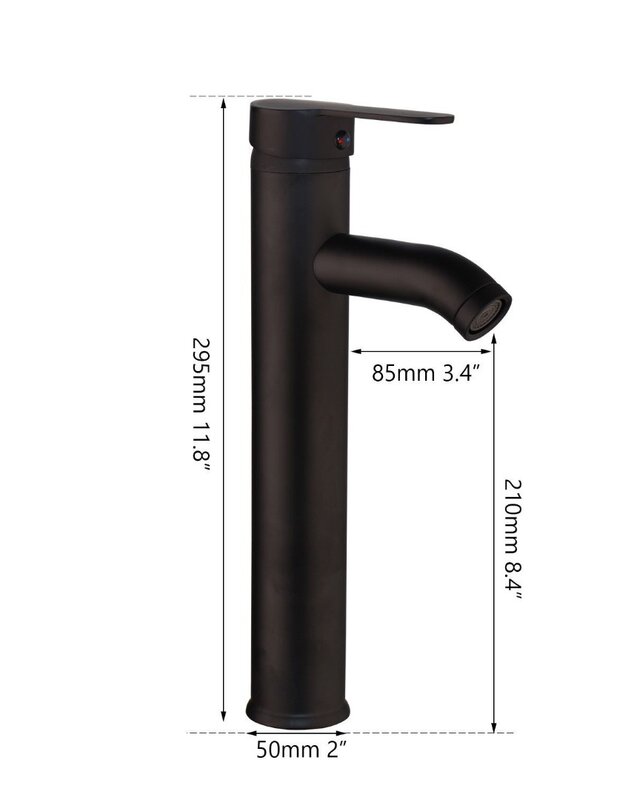 Rene Houtman Dalle Mat Zwarte Hoge Opzetkraan 30 cm