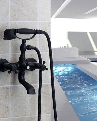 Rene Houtman Marriot Olie Bronzen Badkraan + Handdouche