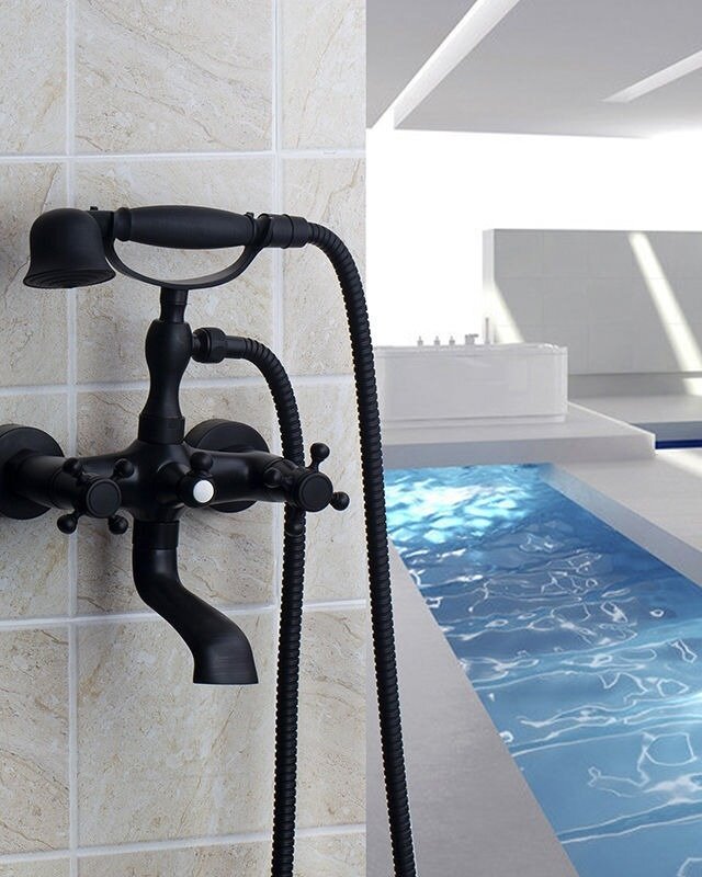 Rene Houtman Marriot Olie Bronzen Badkraan + Handdouche