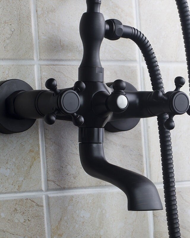 Rene Houtman Marriot Olie Bronzen Badkraan + Handdouche