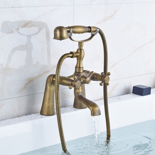 Rene Houtman Merti Klassieke Bronzen Badkraan + Handdouche