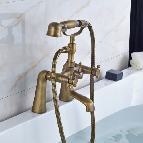 Rene Houtman Merti Klassieke Bronzen Badkraan + Handdouche