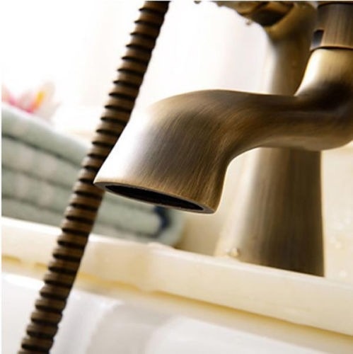 Rene Houtman Merti Klassieke Bronzen Badkraan + Handdouche