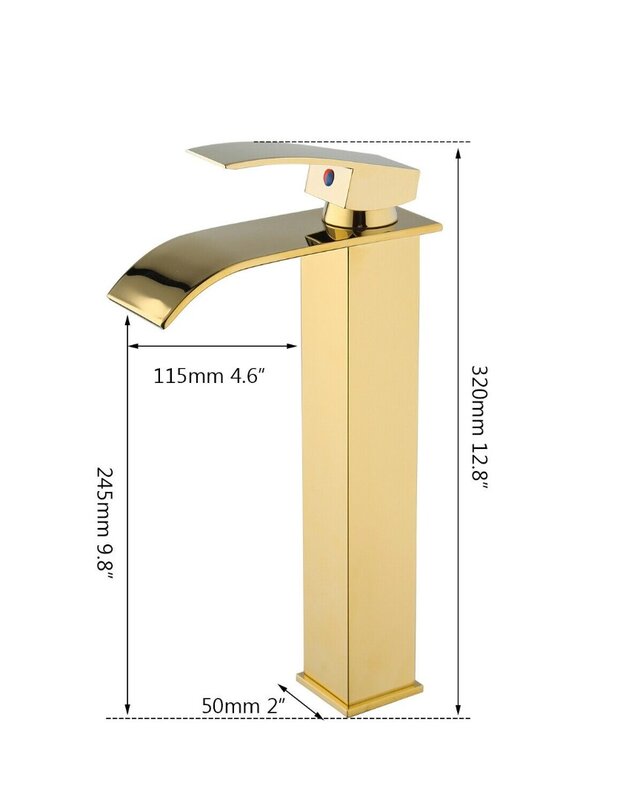 Rene Houtman Moderni Watervalkraan Goud 32 cm