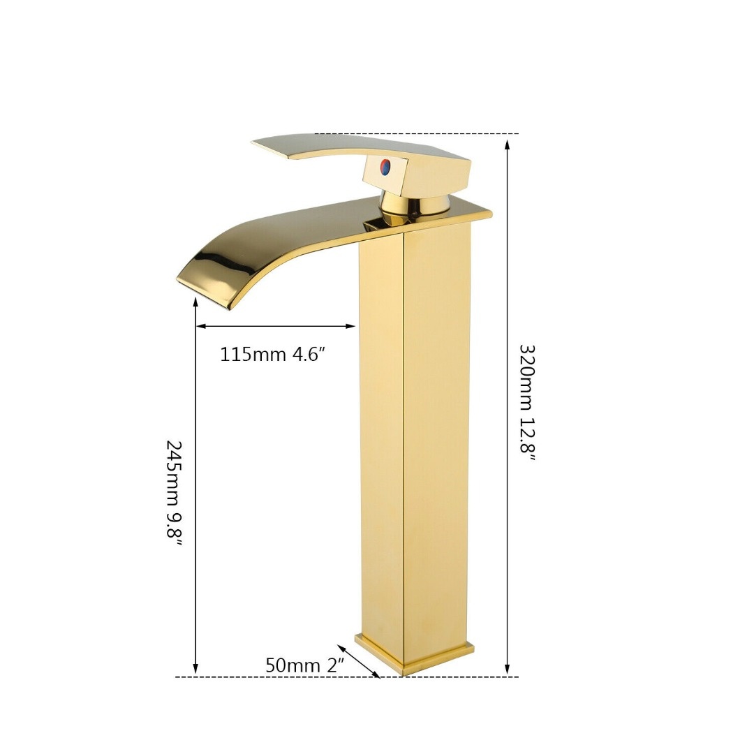Rene Houtman Moderni Watervalkraan Goud 32 cm