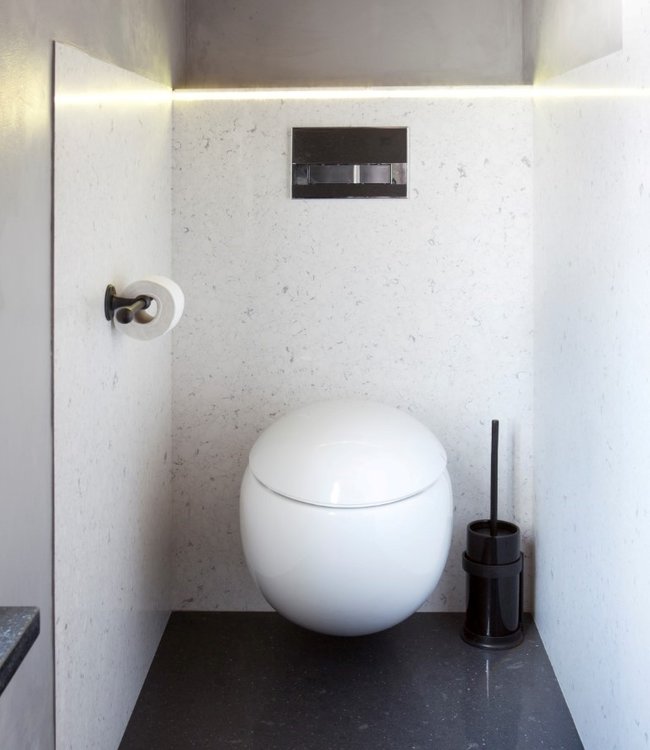 Dauby STUK TOILETBORSTELHOUDER “BLACK POT” RUW BRONS GEPOLIJST (RBP)