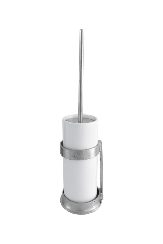 Dauby STUK TOILETBORSTELHOUDER “WHITE POT” MAT WIT BRONS (WBS)