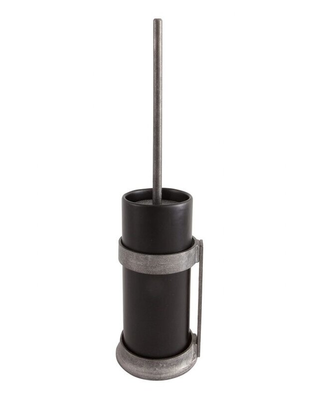 Dauby STUK TOILETBORSTELHOUDER “BLACK POT” RUW METAAL (RM)