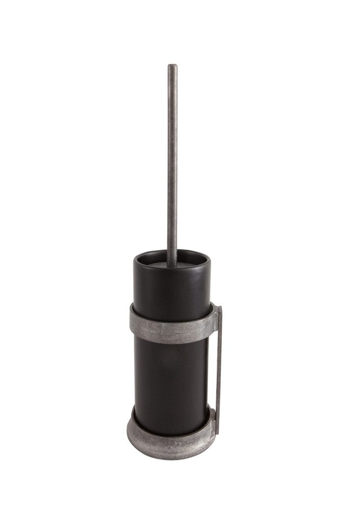 Dauby STUK TOILETBORSTELHOUDER “BLACK POT” RUW METAAL (RM)