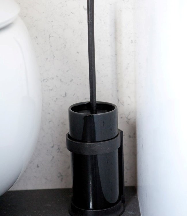 Dauby STUK TOILETBORSTELHOUDER “WHITE POT” RUW METAAL (RM)