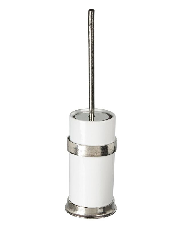 Dauby STUK TOILETBORSTELHOUDER “WHITE POT” WIT BRONS (WB)