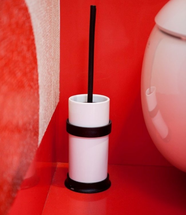 Dauby STUK TOILETBORSTELHOUDER “WHITE POT” VEROUDERD IJZER – ZWART (VO)