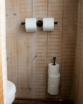 Dauby DUBBELE TOILETROLHOUDER ZWART