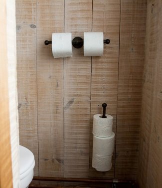 Dauby DUBBELE TOILETROLHOUDER ZWART