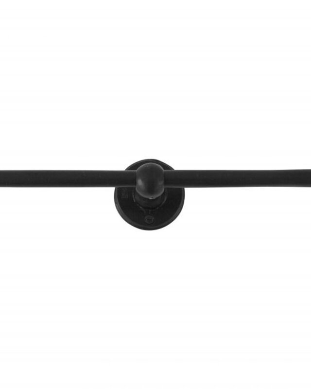 Dauby STUK HOUDER DUBBEL VEROUDERD IJZER – ZWART (VO) 350mm