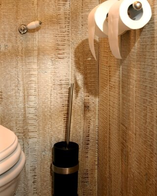 Dauby DUBBELE TOILETROLHOUDER MAT WIT BRONS