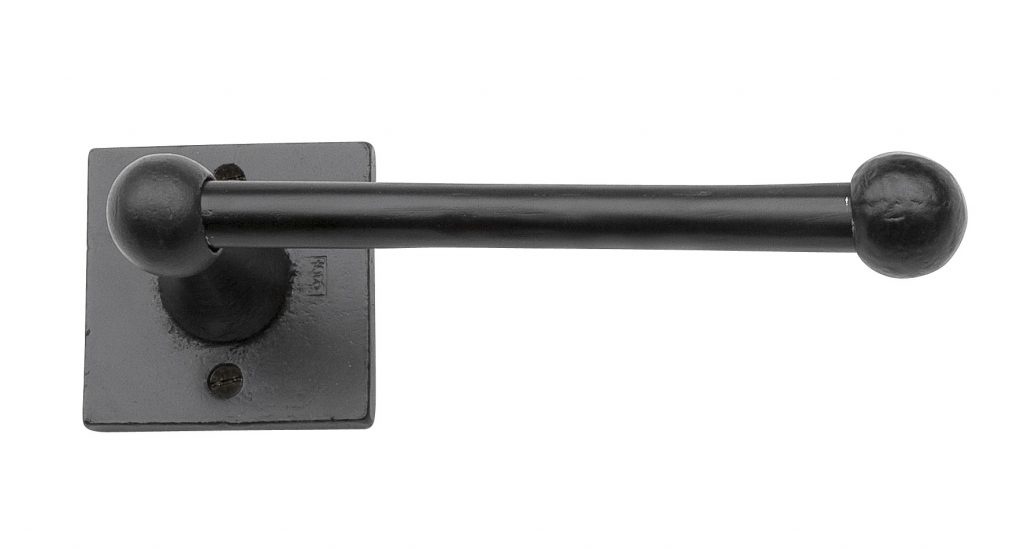 Dauby STUK HOUDER ENKEL SQUARE VEROUDERD IJZER – ZWART (VO) 150mm “Rechts/Right”