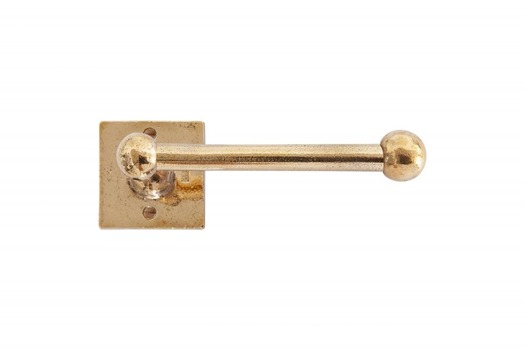 Dauby STUK HOUDER ENKEL SQUARE RUW BRONS GEPOLIJST (RBP) 150mm “Rechts/Right”