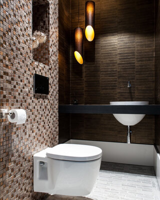 Dauby TOILETROLHOUDER ENKEL WIT BRONS