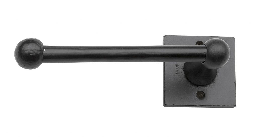 Dauby STUK HOUDER ENKEL SQUARE VEROUDERD IJZER – ZWART (VO) 150mm “Links/Left”