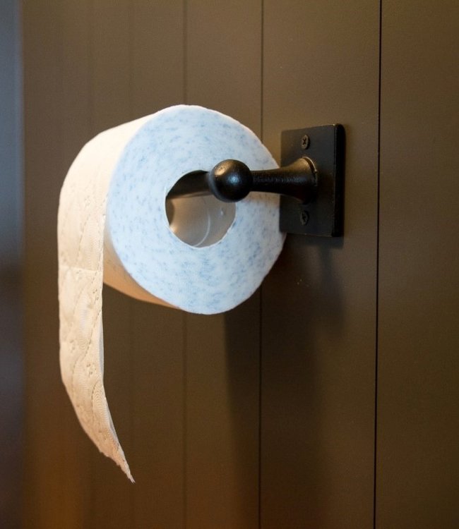 Dauby STUK HOUDER ENKEL VEROUDERD IJZER – ZWART (VO) 150mm ‘Links/Left”