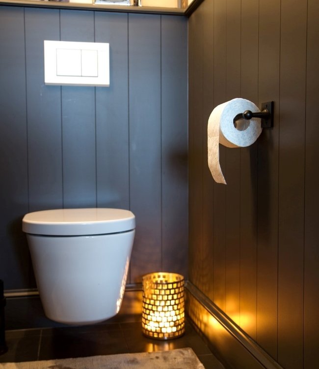 Dauby STUK HOUDER ENKEL VEROUDERD IJZER – ZWART (VO) 150mm ‘Links/Left”