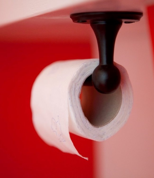 Dauby STUK HOUDER ENKEL VEROUDERD IJZER – ZWART (VO) 150mm ‘Links/Left”