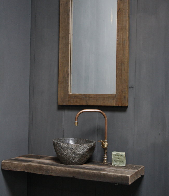 Rene Houtman Toilet Spiegel 75 x 45 cm Oud Teak Hout