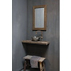 Toilet Spiegel 75 x 45 cm Oud Teak Hout