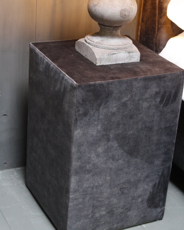 Rene Houtman Hocker Kubus Stof 42x42x60 - Adore D.Grey