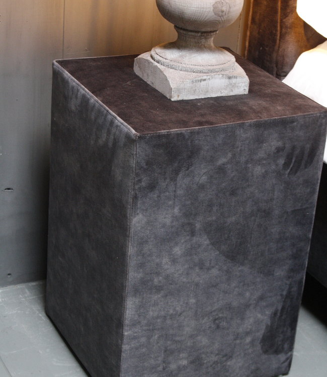 Rene Houtman Hocker Kubus Stof 42x42x60 - Adore D.Grey