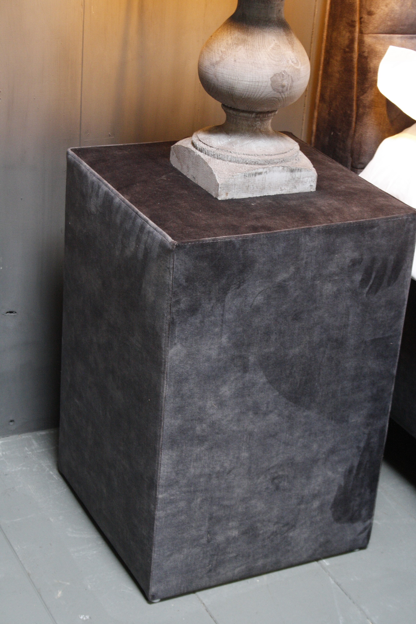 Rene Houtman Hocker Kubus Stof 42x42x60 - Adore D.Grey