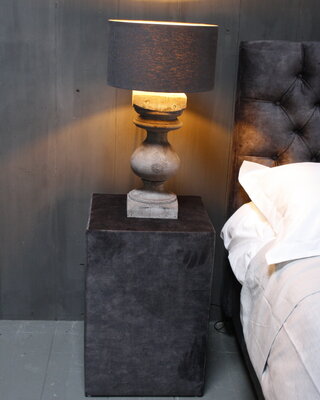 Rene Houtman Hocker Kubus Stof 42x42x60 - Adore D.Grey