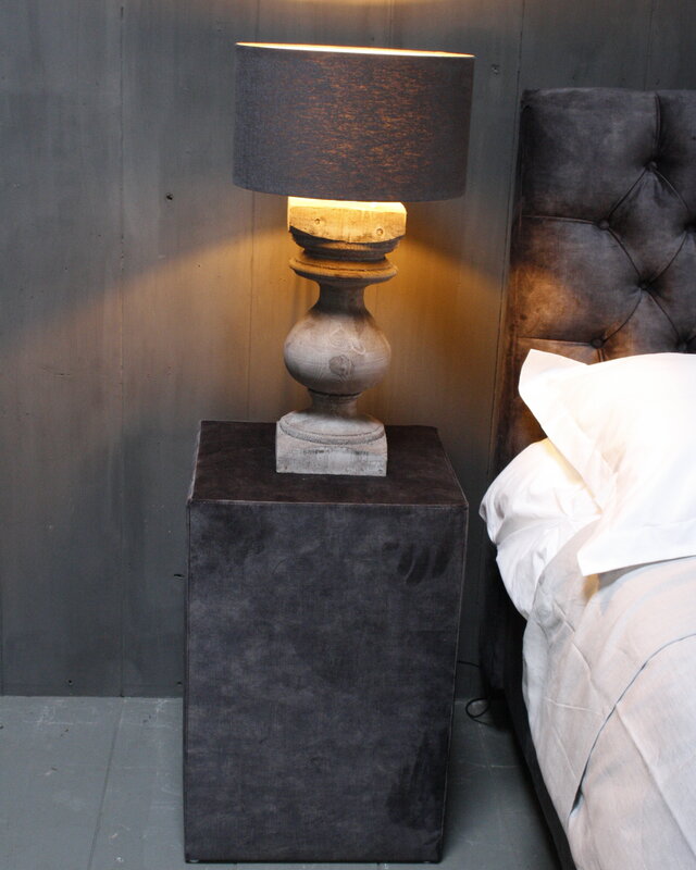 Rene Houtman Hocker Kubus Stof 42x42x60 - Adore D.Grey