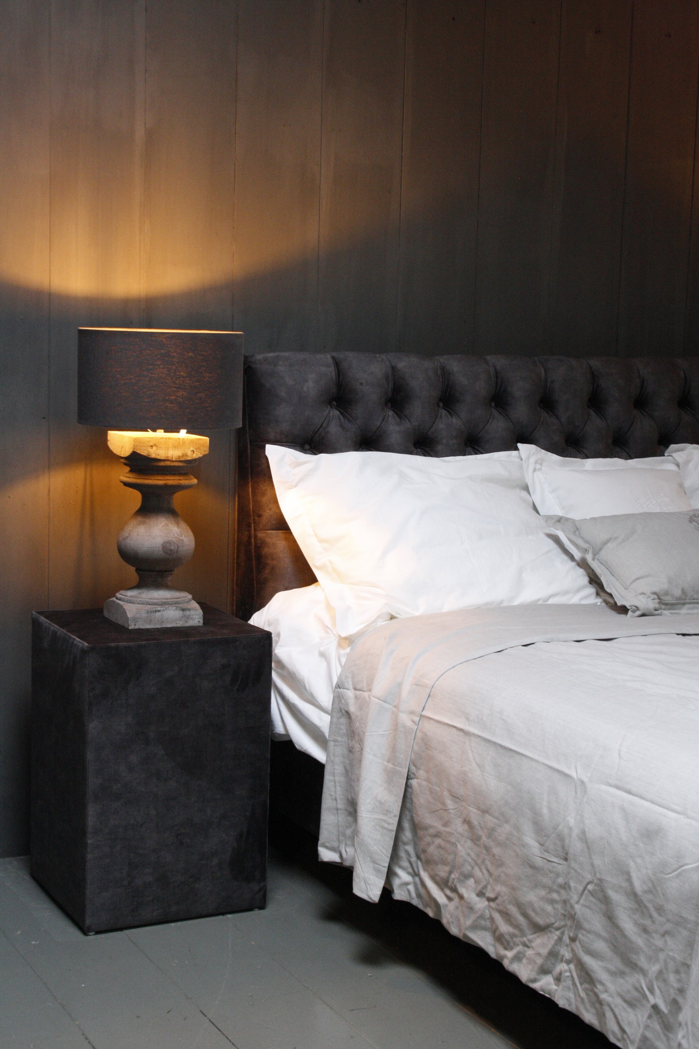 Rene Houtman Hocker Kubus Stof 42x42x60 - Adore D.Grey