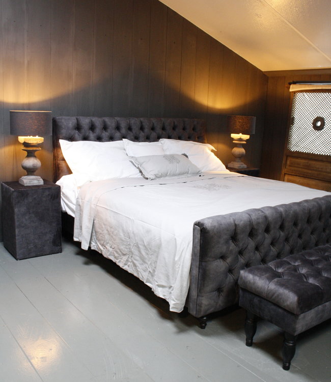 Rene Houtman Hocker Kubus Stof 42x42x60 - Adore D.Grey