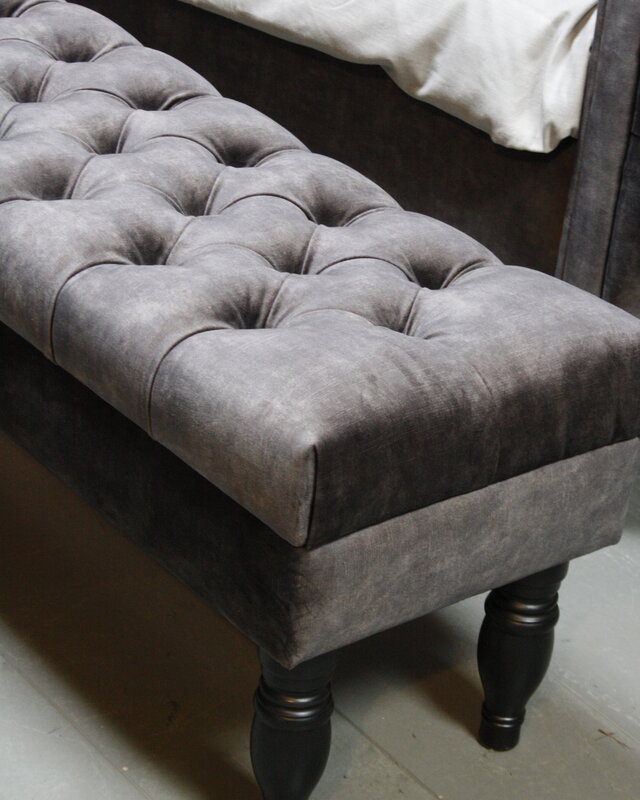 Rene Houtman Bedbankje Gecapitonneerd Adore D.Grey 160 cm