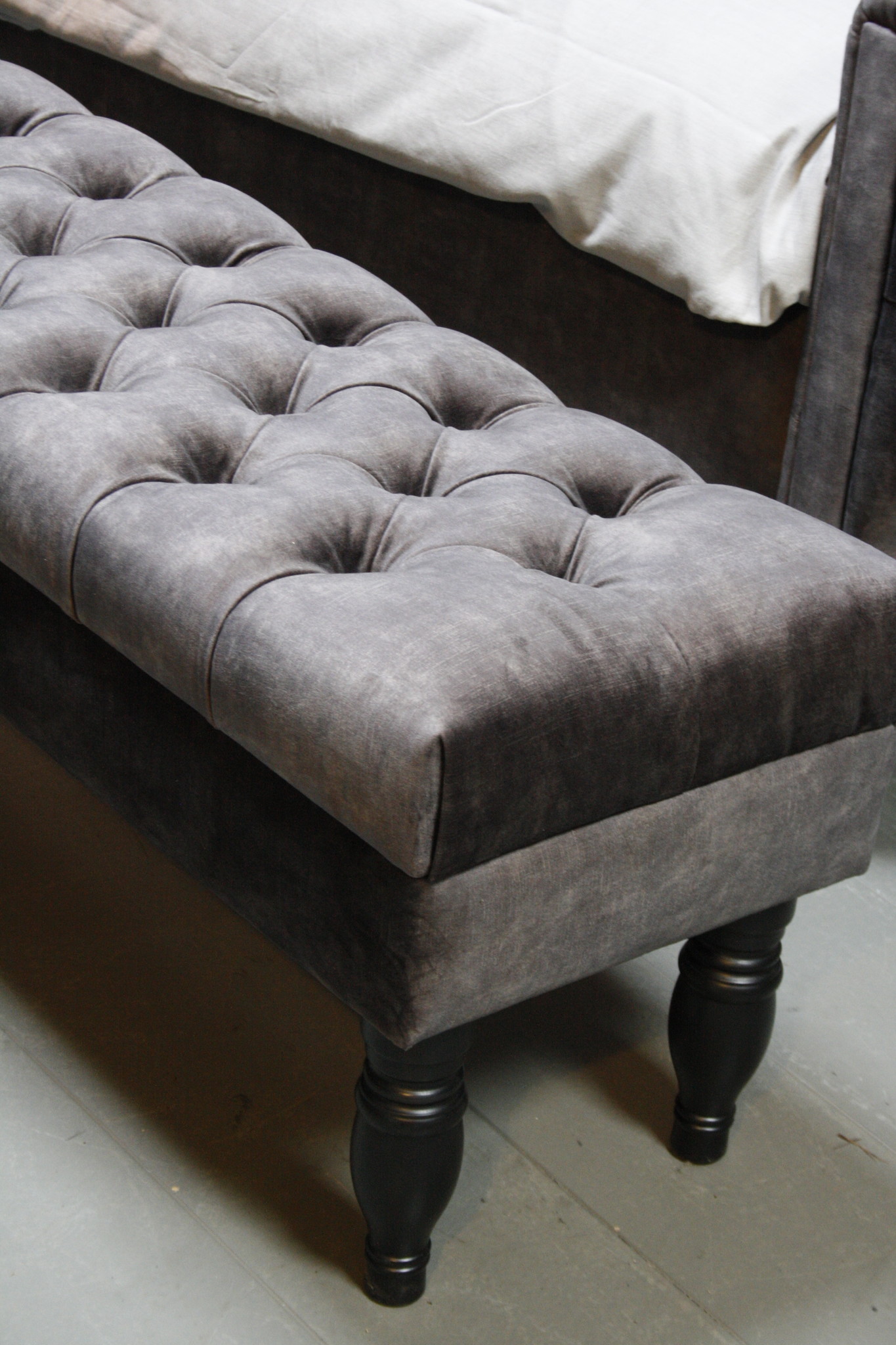 Rene Houtman Bedbankje Gecapitonneerd Adore D.Grey 160 cm