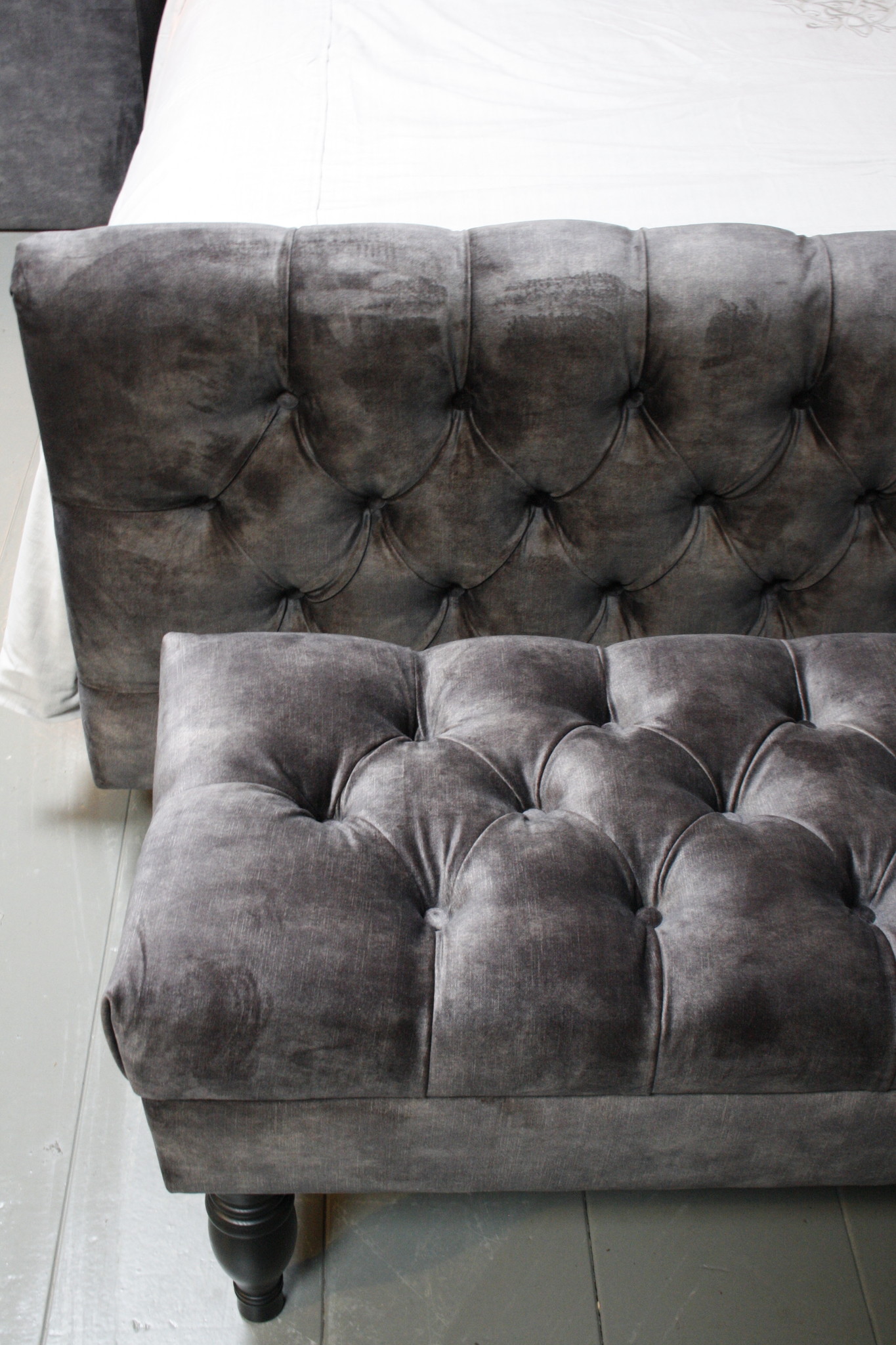 Rene Houtman Bedbankje Gecapitonneerd Adore D.Grey 160 cm