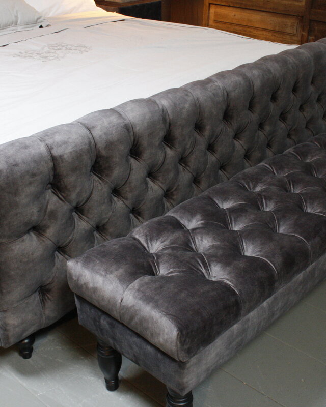 Rene Houtman Bedbankje Gecapitonneerd Adore D.Grey 160 cm