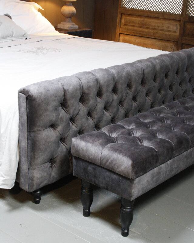 Rene Houtman Bedbankje Gecapitonneerd Adore D.Grey 160 cm