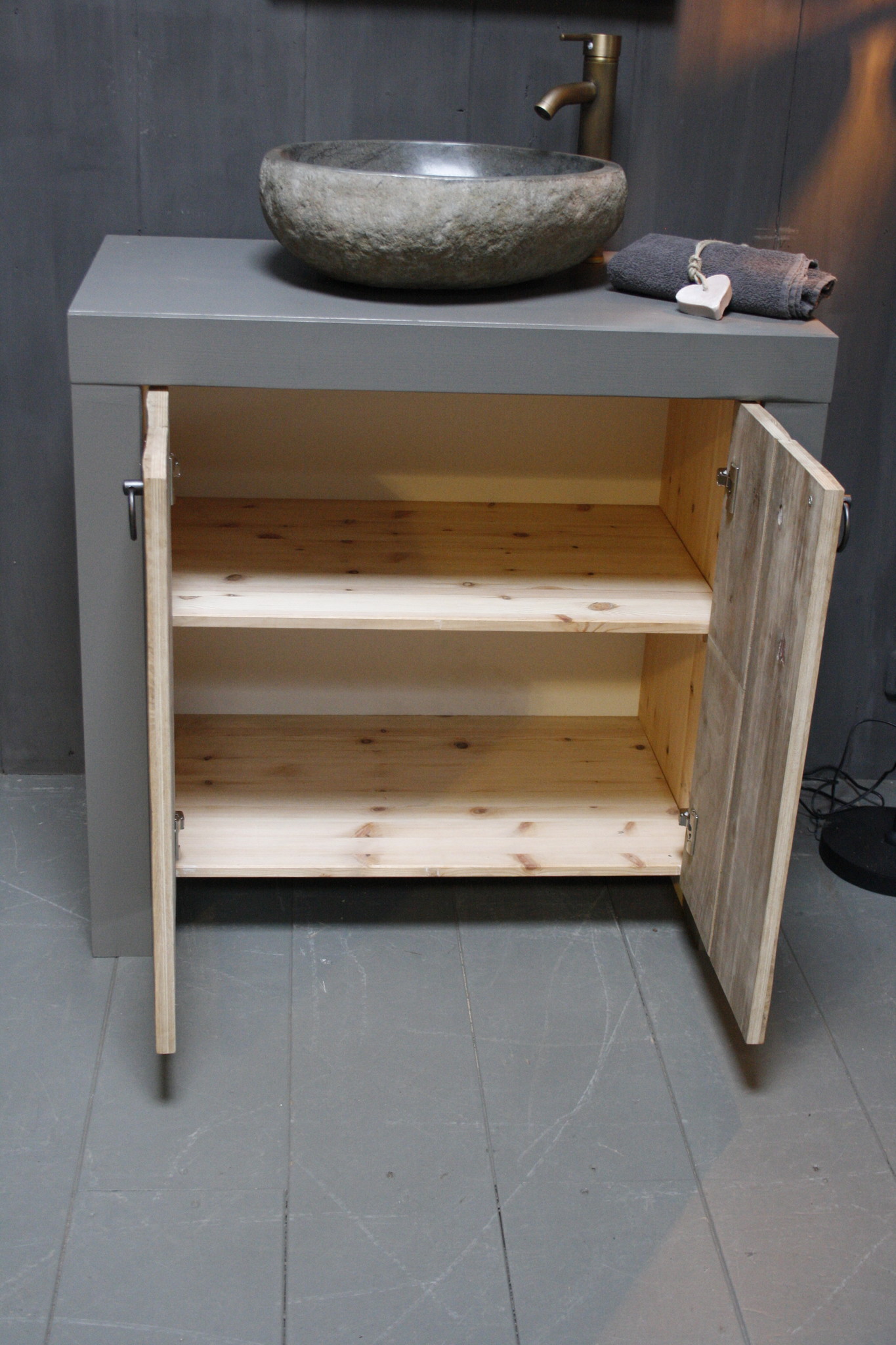 Rene Houtman Landelijk Badmeubel Stockholm L90 tot 120 cm